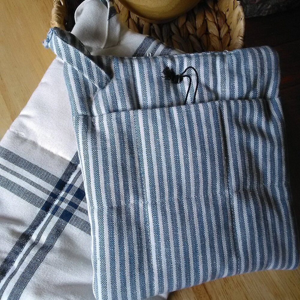 NWT HEARTH & HAND with Magnolia 2pc Plaid and Stripe Potholder Set